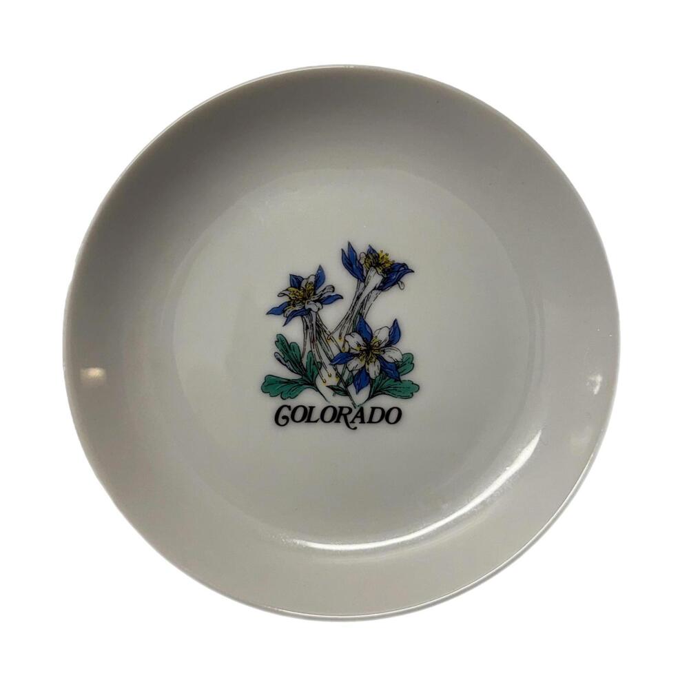 Vintage Ceramic Colorado Souvenir Dish Plate 5”